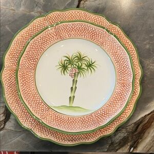 Rare Vietri Oasi Oasis Chop & Dinner Plates - Discontinued